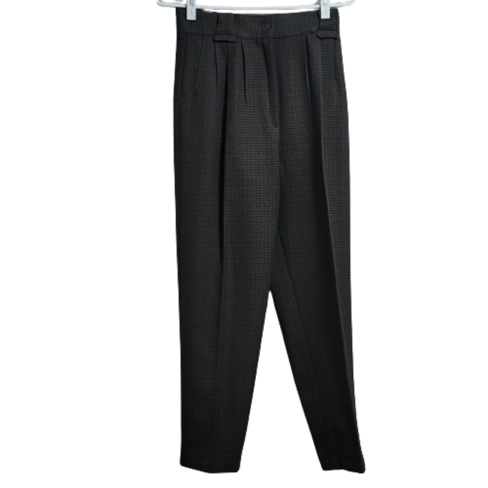 Chic houndstooth wool trouser